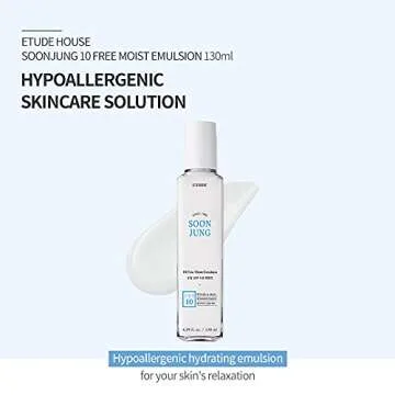 ETUDE SoonJung 10 Free Moist Emulsion 130ml 21AD | Hypoallergenic Non-Irritating Hydrating Emulsion for Skin Damage Care and Relaxation | Korean Skin Care