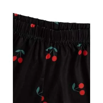 SweatyRocks Women's Summer Strawberry Print Cami Top and Shorts Sleepwear Pajamas Set