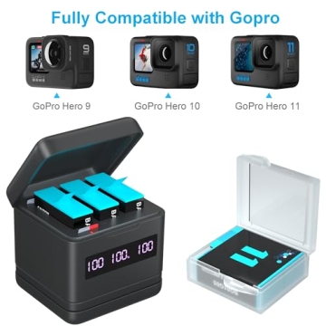 TOMSHEIR GoPro 2000mAh Battery 2-Pack & Charger