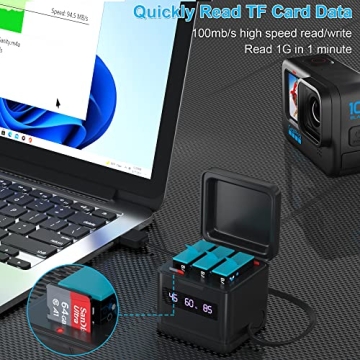 TOMSHEIR GoPro 2000mAh Battery 2-Pack & Charger