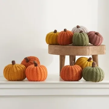 Mini Knit Pumpkins Set - Cozy Fall Decor