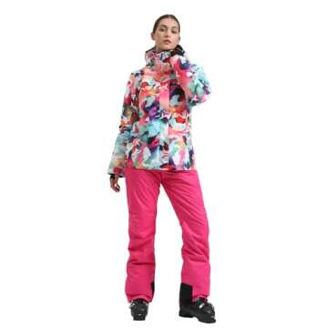 Stylish GSOU SNOW Womens Ski Jackets & Pants Set - Warm & Waterproof Winter Snowsuit