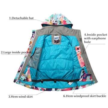 Stylish GSOU SNOW Ski Jacket & Pants Set for Women