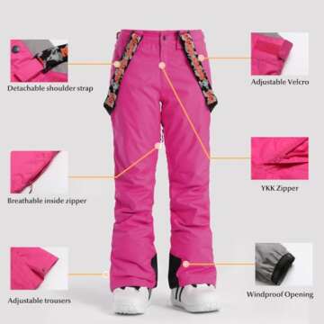 Stylish GSOU SNOW Ski Jacket & Pants Set for Women