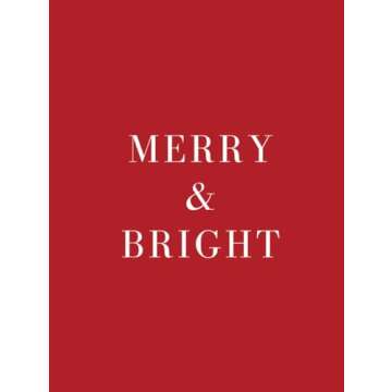 Merry & Bright: A Decorative Book │ Perfect for Stacking on Coffee Tables & Bookshelves │ Custom...