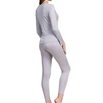 Grenasasilk Womens Silk Long Underwear Mulberry Silk Long Johns Silk Thermal Underwear Sets Cold Wea...