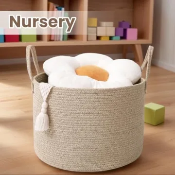 JMvicyroam Woven Blanket Basket 65L Storage Solution