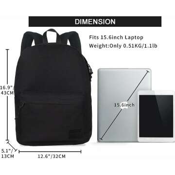 Stylish USB Charging Laptop Backpack for School