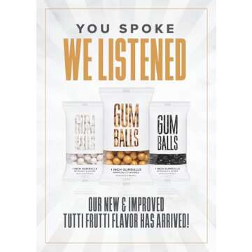 Candy Envy - Shimmer Gold 1" Gumballs - 2lb Bag – NEW & IMPROVED FLAVOR - Approximately 113 Gumballs Per Bag - North American Made & Kosher Certified