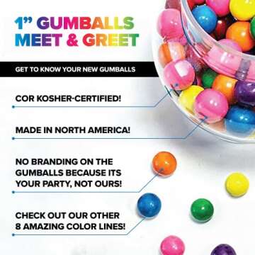 Candy Envy - Shimmer Gold 1" Gumballs - 2lb Bag – NEW & IMPROVED FLAVOR - Approximately 113 Gumballs Per Bag - North American Made & Kosher Certified