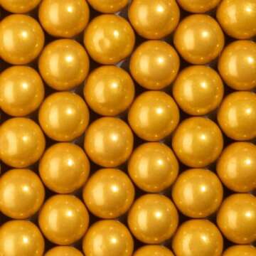 Candy Envy - Shimmer Gold 1" Gumballs - 2lb Bag – NEW & IMPROVED FLAVOR - Approximately 113 Gumballs Per Bag - North American Made & Kosher Certified