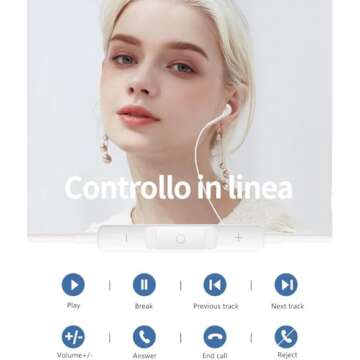 Wired Earphones for iPhone - Built-in Mic & Volume Control