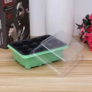 Trays Seed Starter Tray: 5-Pack Plant Starter Kit with Dome and Base Mini Propagator Plant Greenhouse Grow Kit for Growing Starting