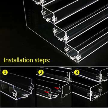 BVANQ 5 Tier Sunglasses Organizer Acrylic Sunglass Holder Nail Polish Organizer Countertop Stand Display No Pungent Acrylic Glue Assembly for Highlighting Glasses,Makeup,Essential Oil