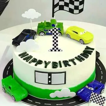 Racing Car 1st Birthday Candle for Party Decorations