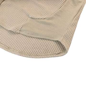 Stylish Women Waffle Knit Henley Neck Blouse for Fall