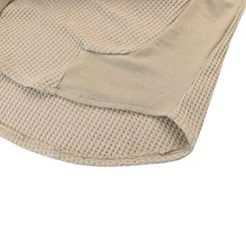 Stylish Women Waffle Knit Henley Neck Blouse for Fall