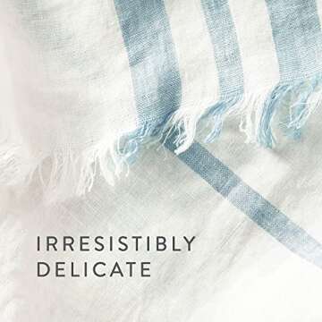 Thymes Washed Linen Candle - 8 oz Scented Candle for a Fresh Home Fragrance - Matte White Candle Jar