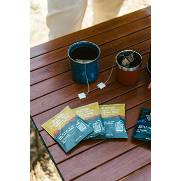 Wildland Coffee | Medium Roast 10 Pack | Single Serve Coffee Bag | Strong Bold Flavor | Travel & Camping Size | Tea Bag Style Coffee | Steepable