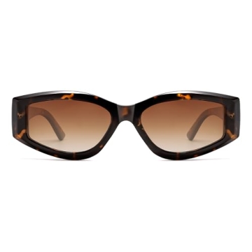 SOJOS Polarized Sunglasses for Men & Women - Trendy Pentagonal Cat Eye Shades