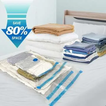 Vacuum Storage Bags - 16 Pack Space Saver with Pump