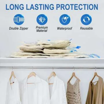 Vacuum Storage Bags - 16 Pack Space Saver with Pump