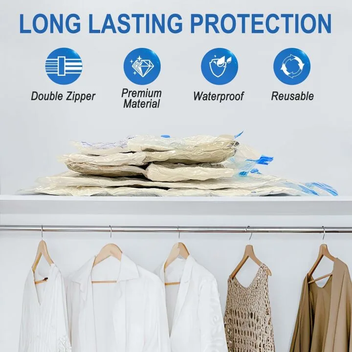 Vacuum Storage Bags - 16 Pack Space Saver with Pump