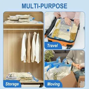 Vacuum Storage Bags - 16 Pack Space Saver with Pump