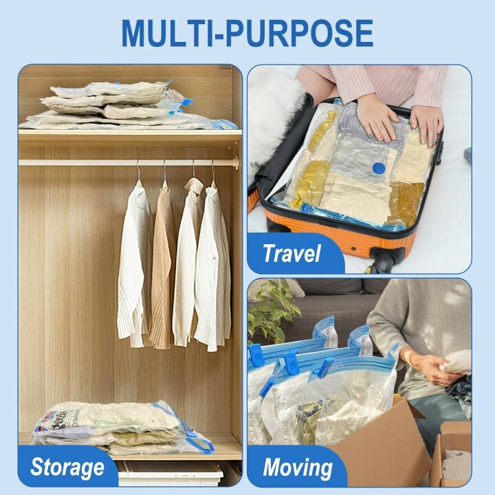Vacuum Storage Bags - 16 Pack Space Saver with Pump