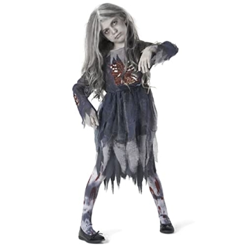 Morph Zombie Costume for Girls - Scary Kids Zombie Dress