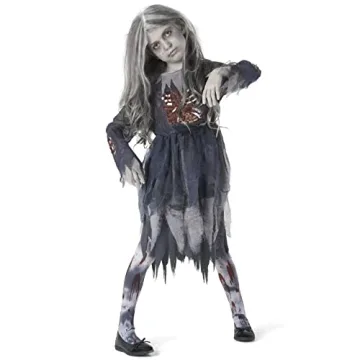 Morph Zombie Costume for Girls - Scary Kids Zombie Dress