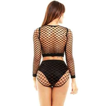 TEERFU Women's Fishnet Lingerie Set for All Sizes