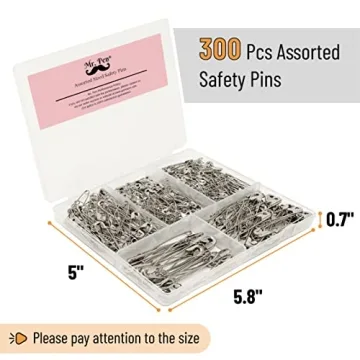 Mr. Pen Safety Pins Assortment - 300 Pack, Versatile Sizes