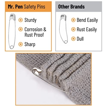 Mr. Pen Safety Pins Assortment - 300 Pack, Versatile Sizes