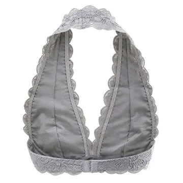 Floral Lace Halter Bralette for Women - Comfortable & Stylish