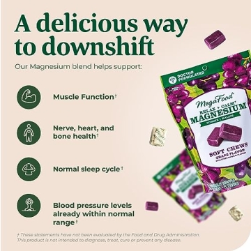 MegaFood Relax + Calm Magnesium Strawberry Soft Chews