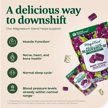 MegaFood Relax + Calm Magnesium Strawberry Soft Chews