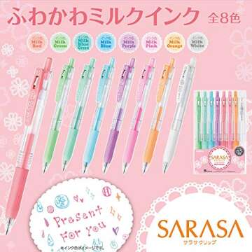 ZEBRA Sarasa Clip 0.5mm Ballpoint Pen, 8 Color Set (JJ15-8C-MK )