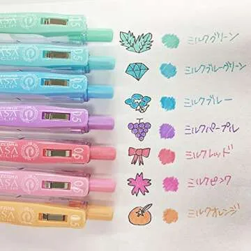 ZEBRA Sarasa Clip 0.5mm Ballpoint Pen, 8 Color Set (JJ15-8C-MK )