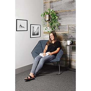 Zenithen Limited Hexagon Portable Durable Folding Comfortable Metal Frame Dish Chair for Gaming, Bed...