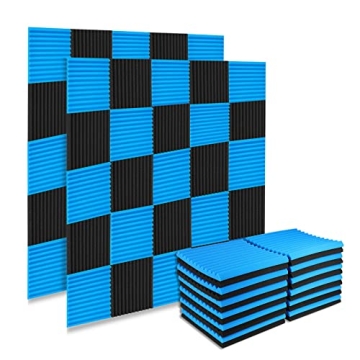 50 Pack Acoustic Foam Panels Premium Sound Proof Foam Panels Black Soundproof Wall Panels High Densi...