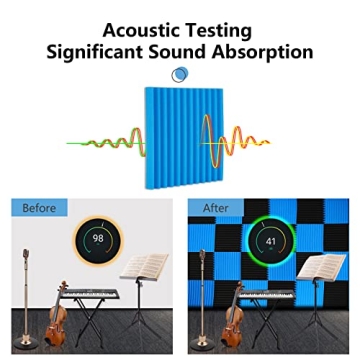 Premium 50 Pack Acoustic Foam Panels for Superior Soundproofing