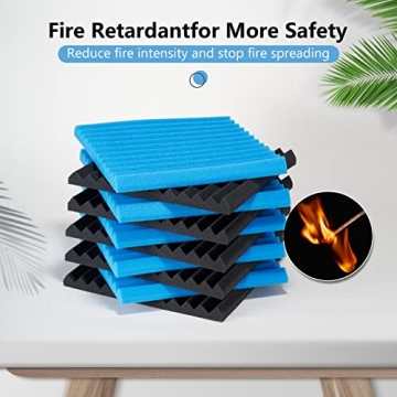 Premium 50 Pack Acoustic Foam Panels for Superior Soundproofing