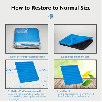 Premium 50 Pack Acoustic Foam Panels for Superior Soundproofing