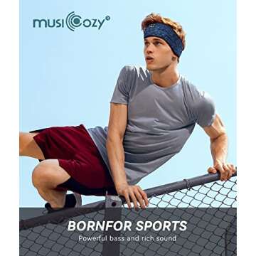 MUSICOZY Bluetooth 5.4 Sleep Headphones, Wireless Headband with HD Stereo Speakers for Running, Work...