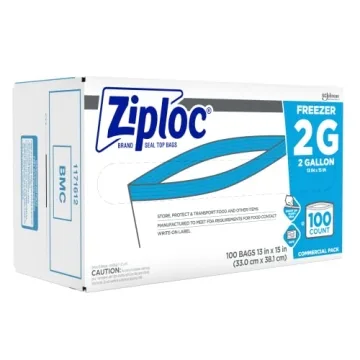 Ziploc Professional Freezer Bags 2 Gallon Double Zipper