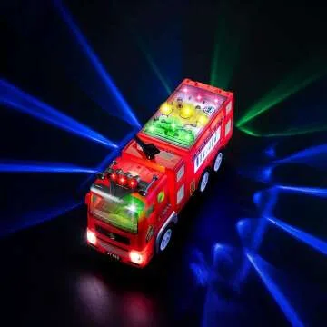 Electric Fire Truck Toy with Lights & Siren for Kids