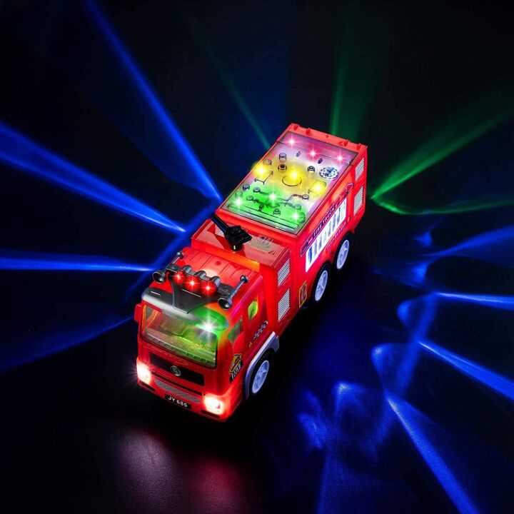 Electric Fire Truck Toy with Lights & Siren for Kids