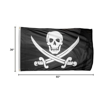HOHAJIU Pirate Flag - Durable 3 X 5 Ft for Parties