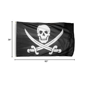 HOHAJIU Pirate Flag - Durable 3 X 5 Ft for Parties
